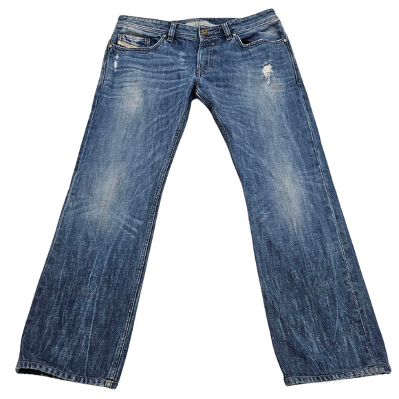 Diesel Industry Jeans Mens Size 34 x 28 Safado Regular Slim Straight Distressed - Picture 1 of 16